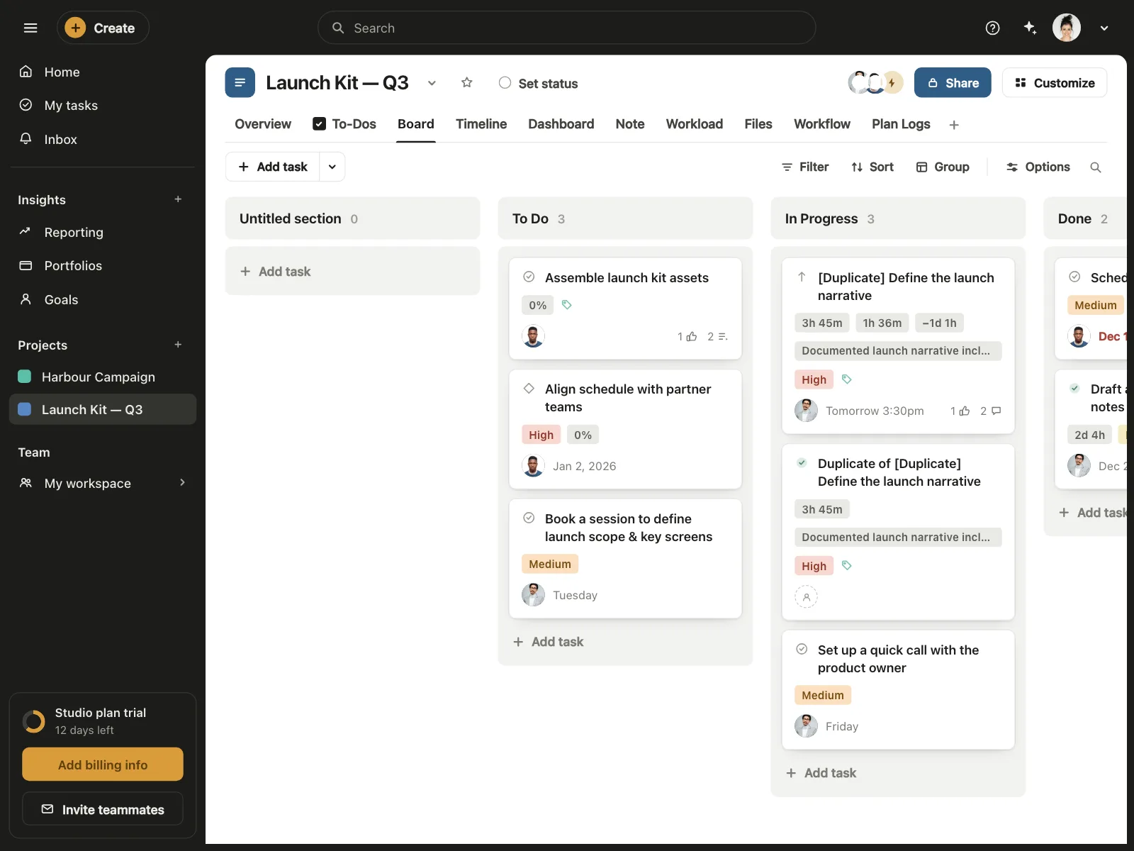 Kanban board