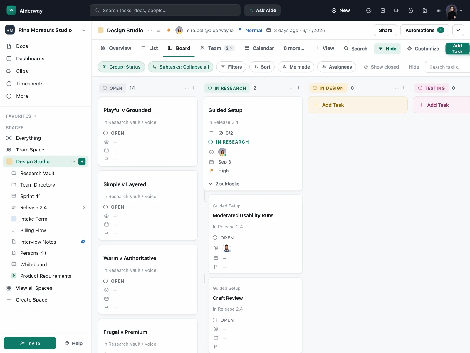 Kanban board