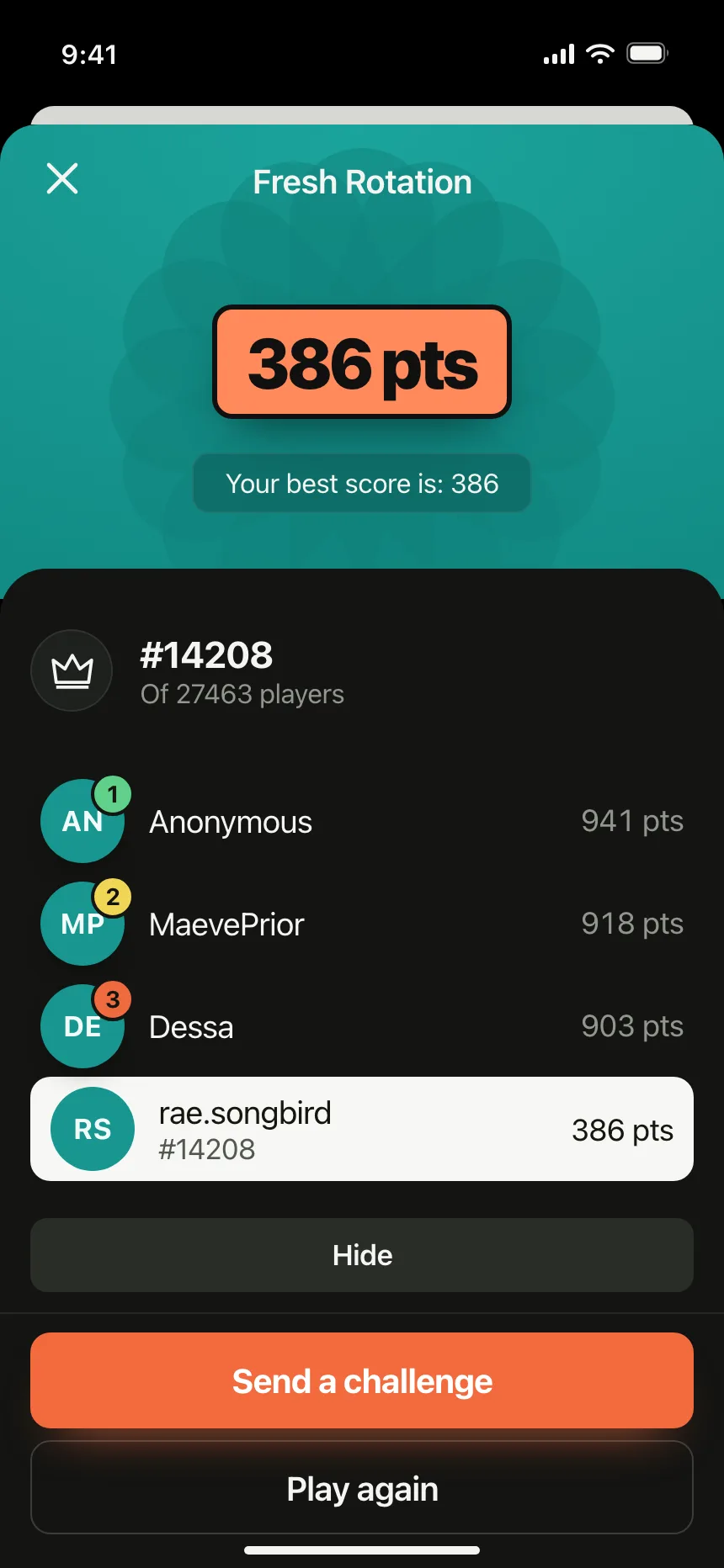 Leaderboard