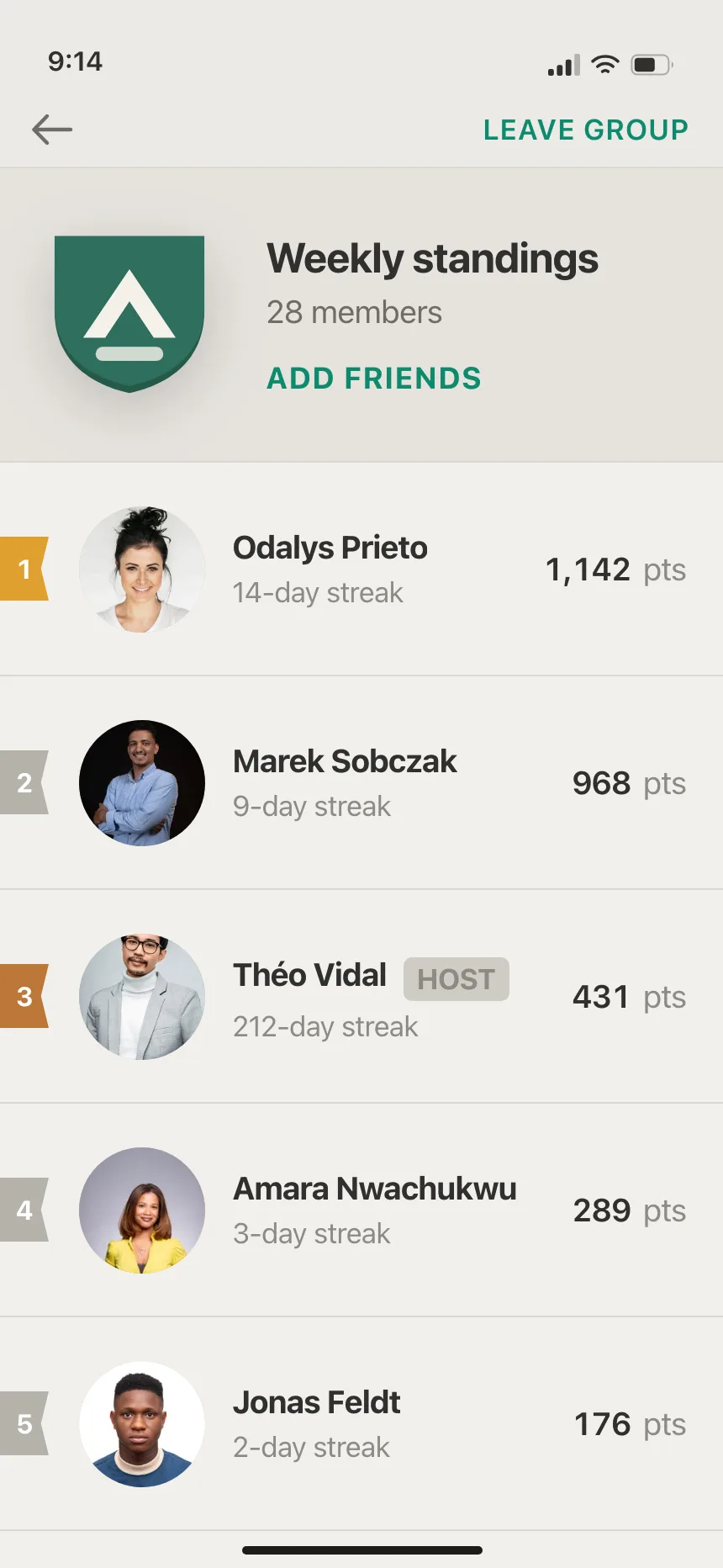 Leaderboard