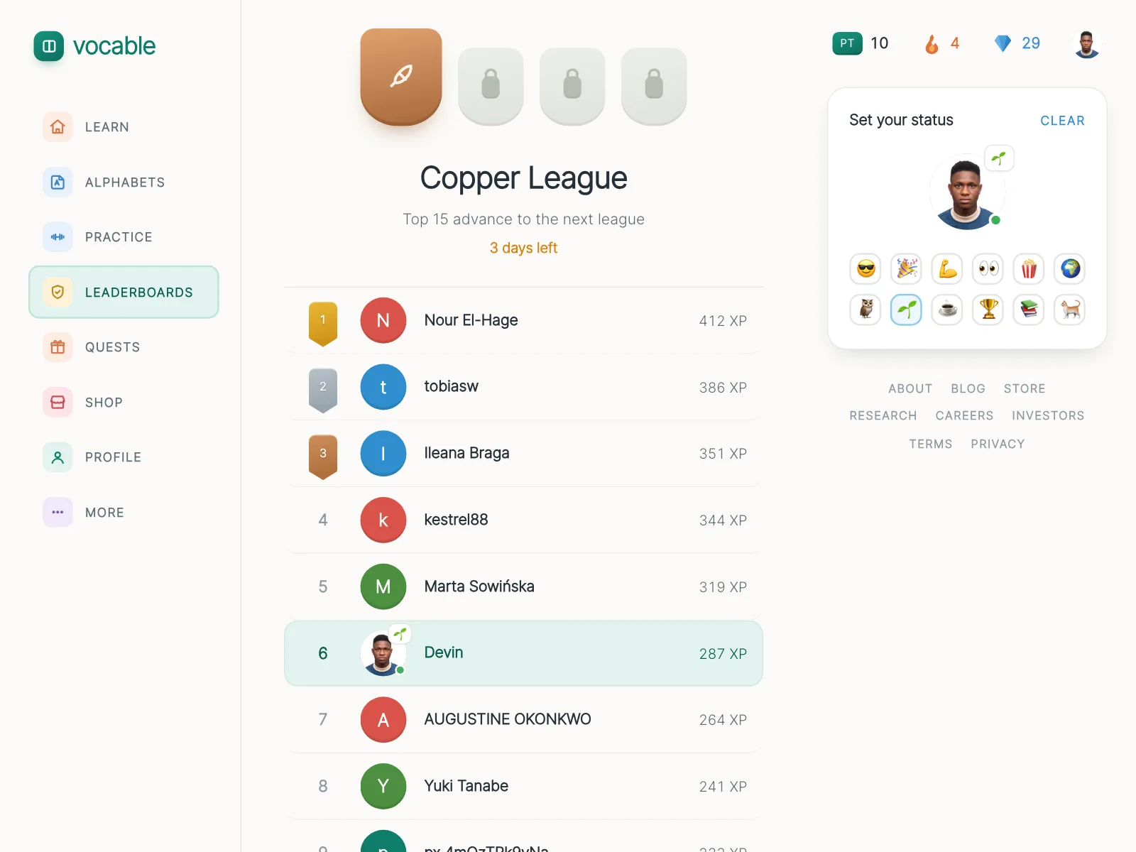 Leaderboard