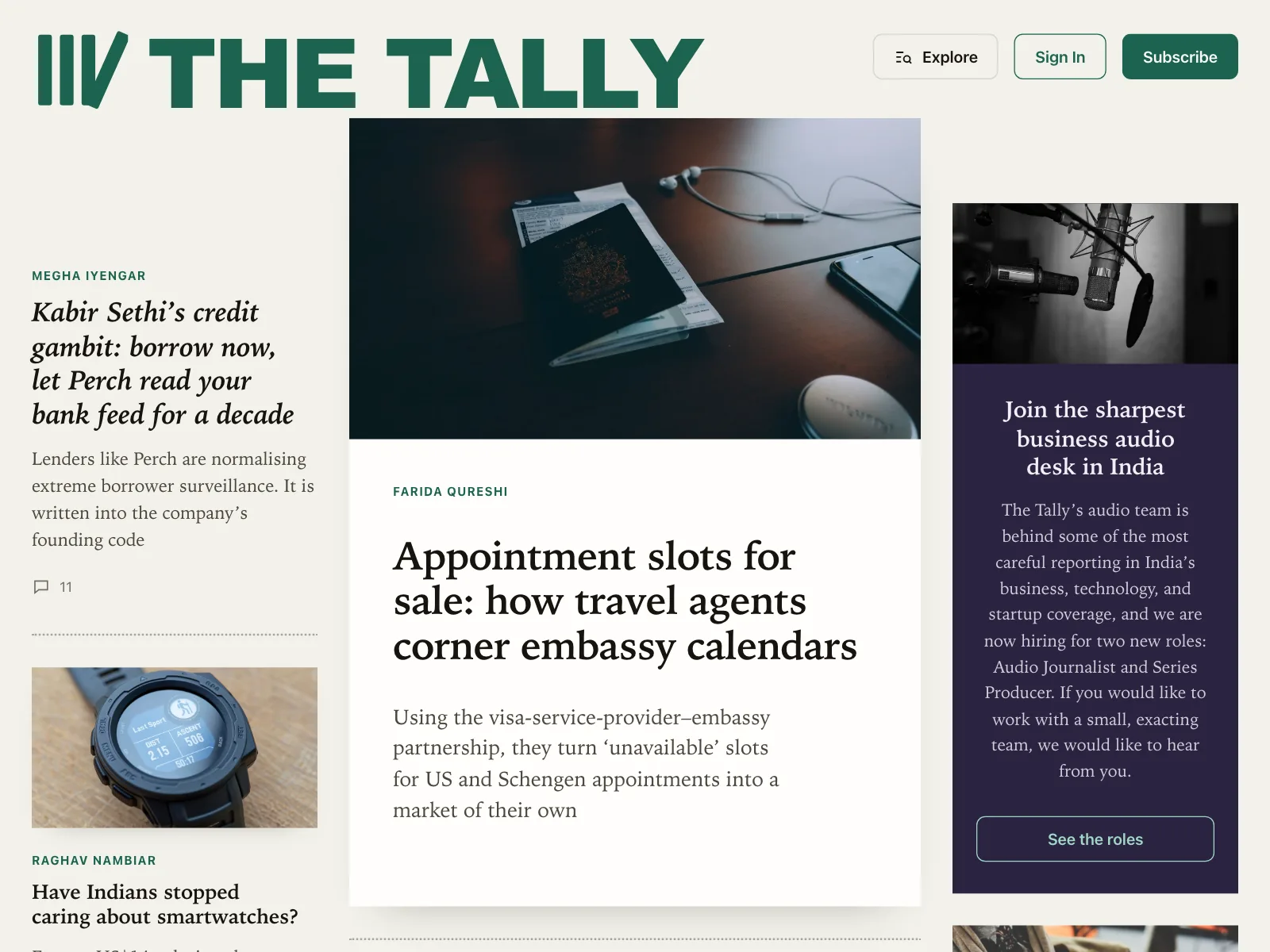 Magazine pages