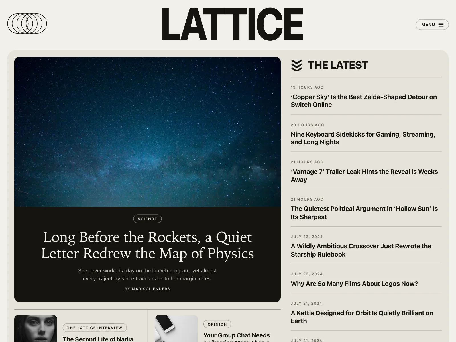 Magazine pages