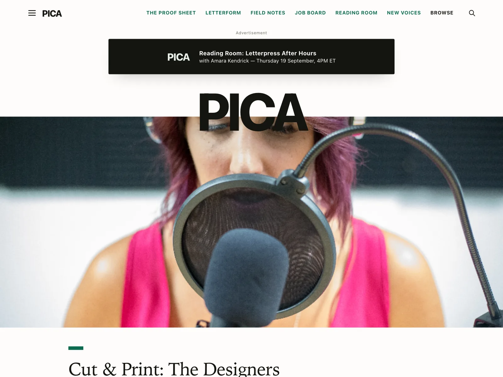 Magazine pages