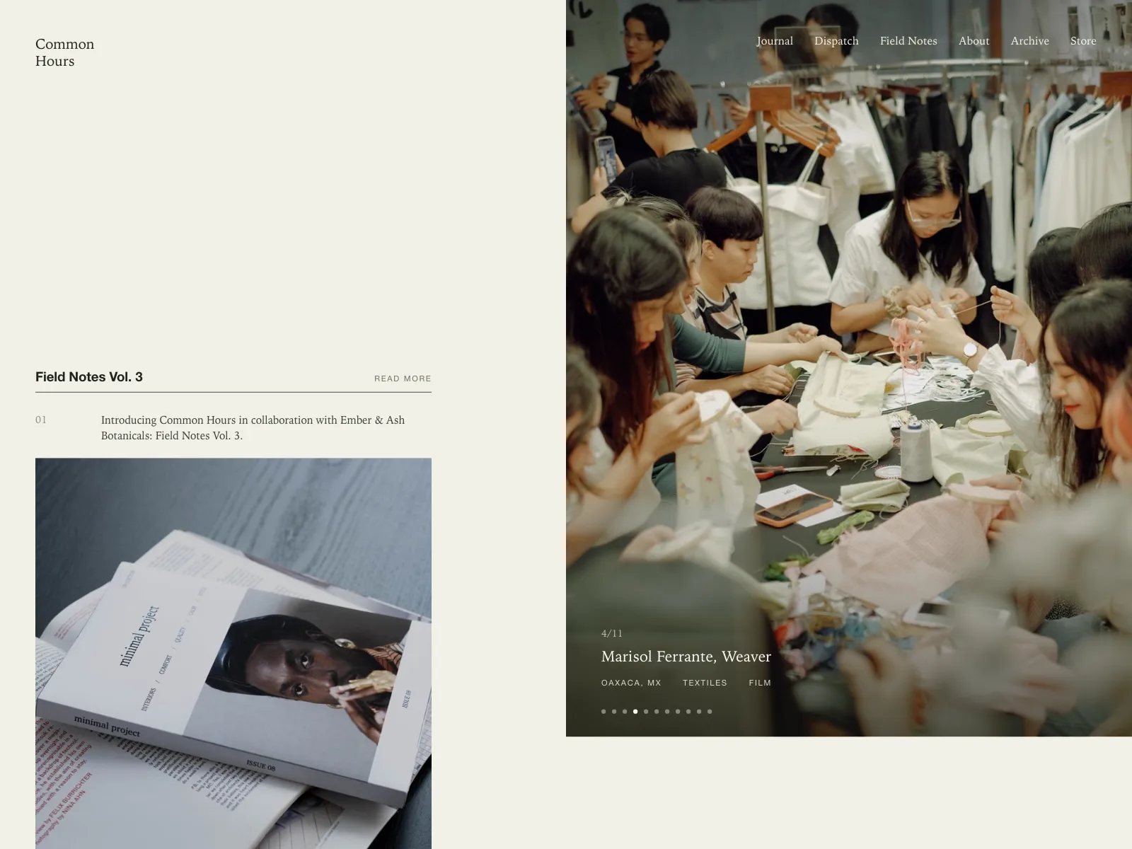 Magazine pages