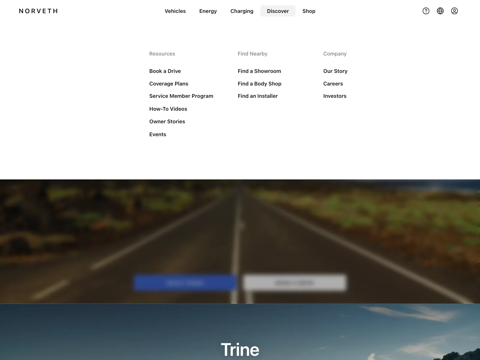 Mega menu