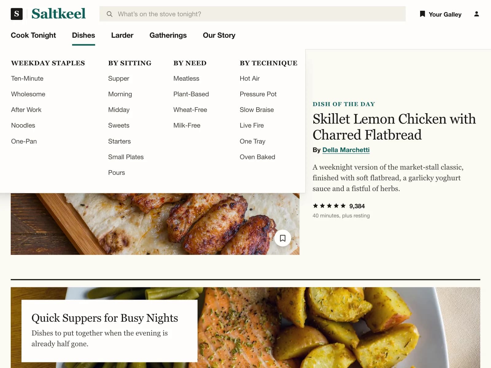 Mega menu