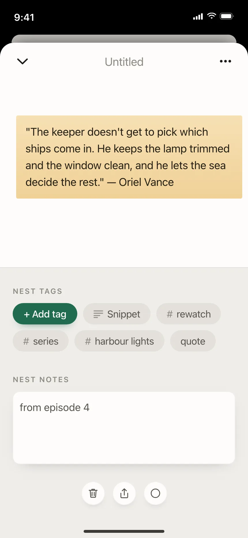 Note detail