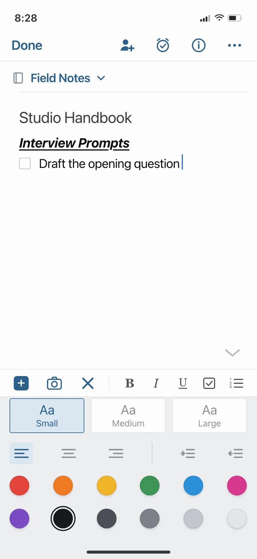 Note detail