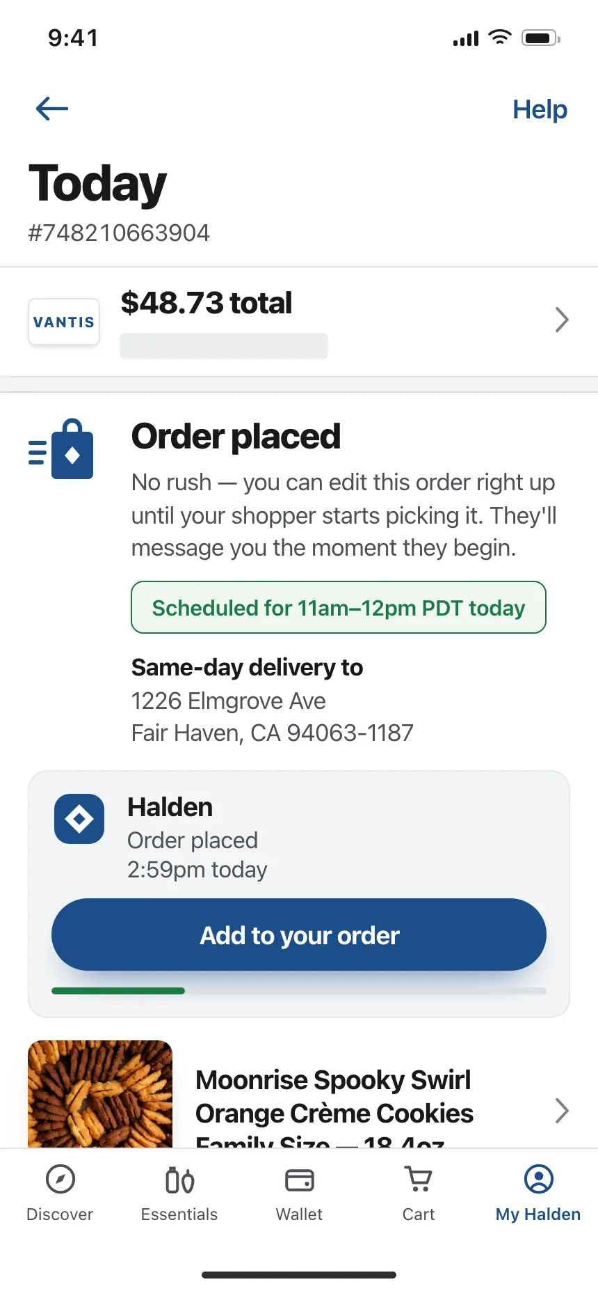 Order detail