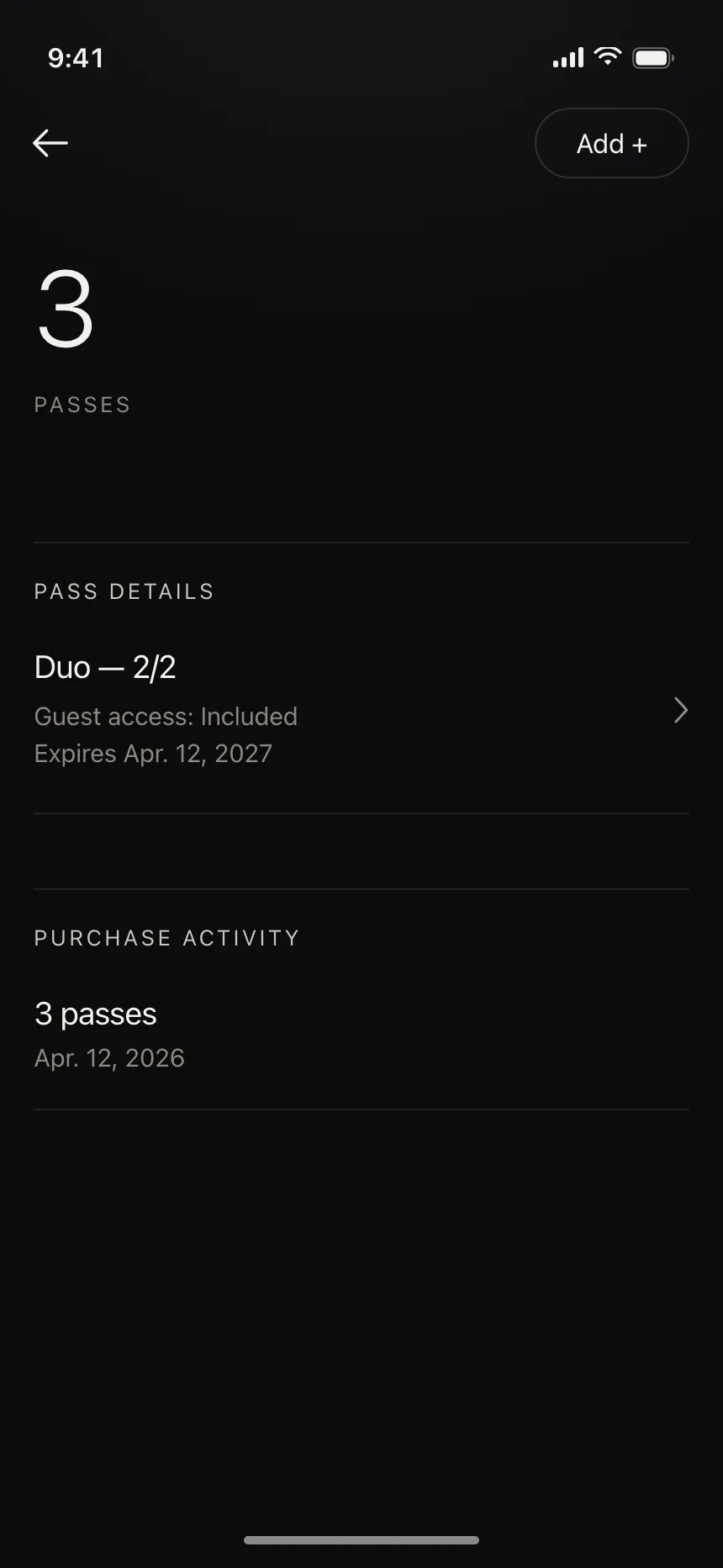 Order history