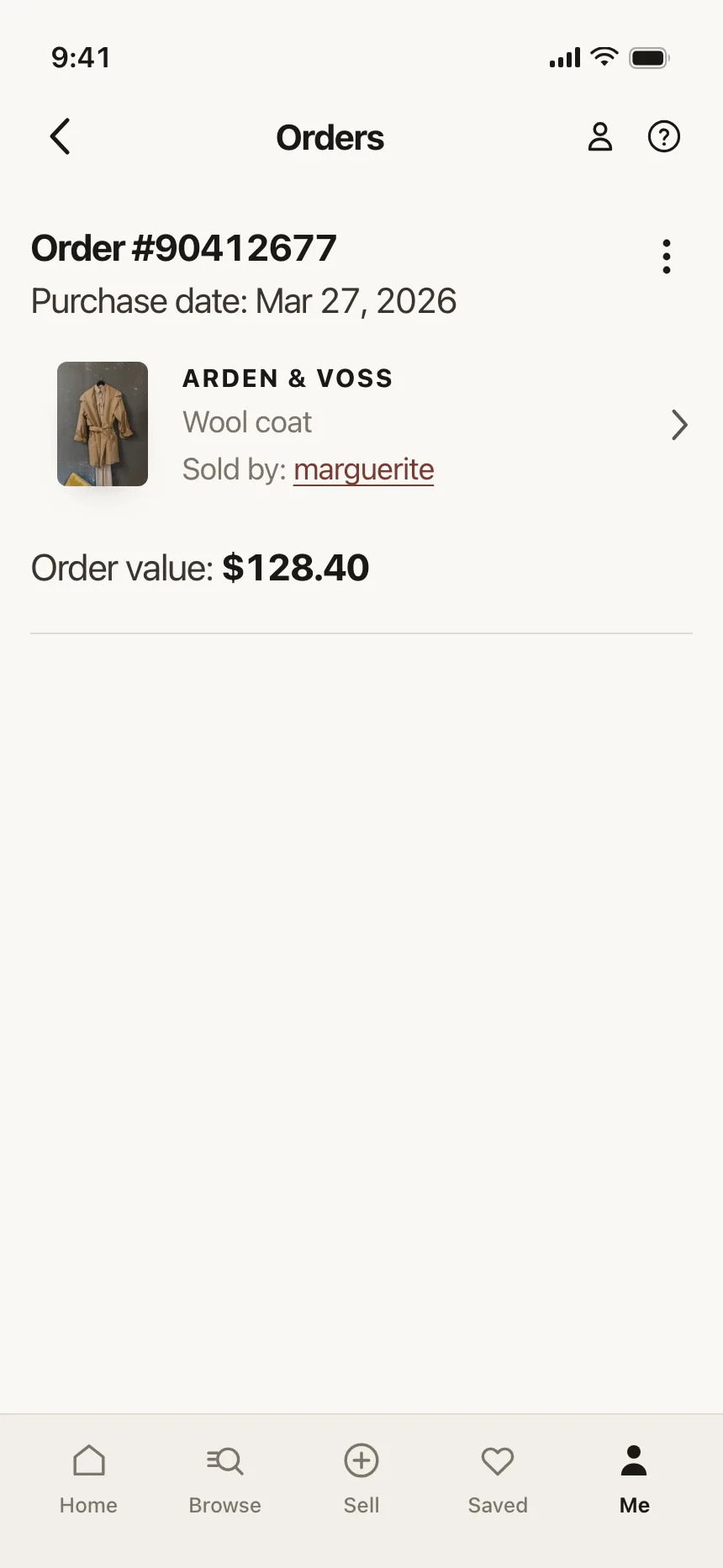 Order history