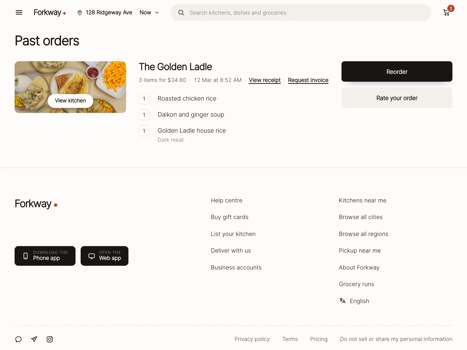 Order history