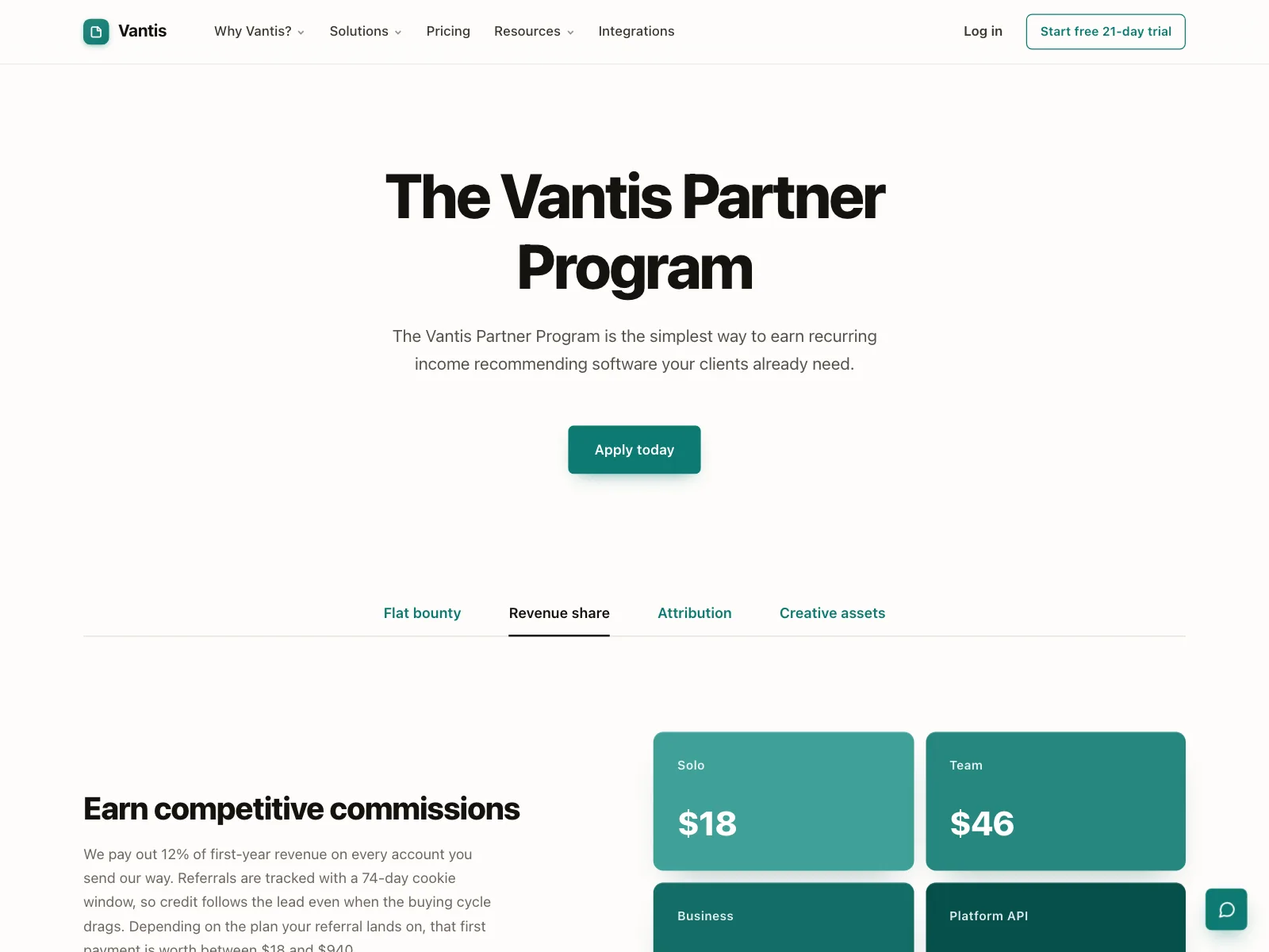 Partners page