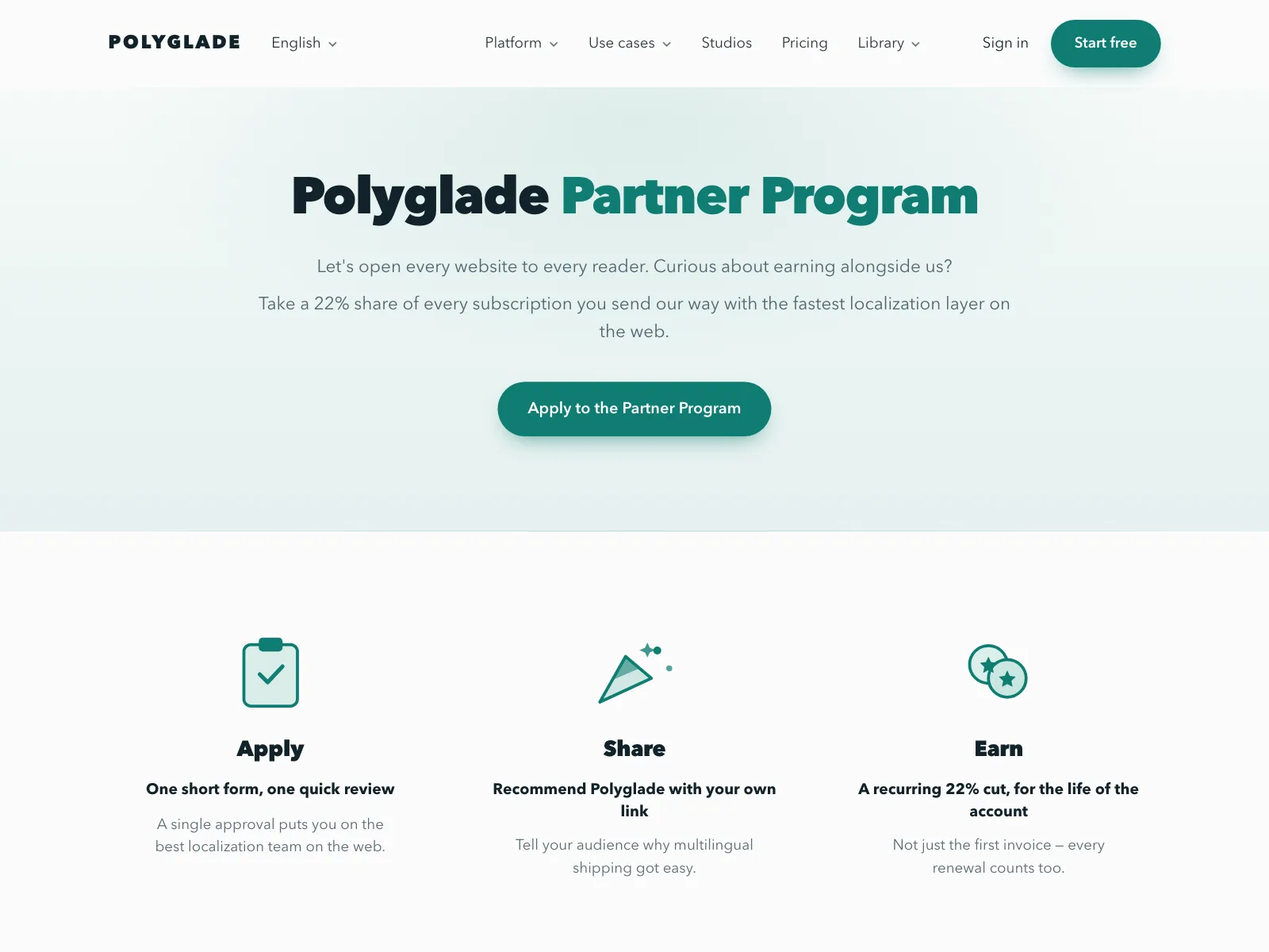 Partners page