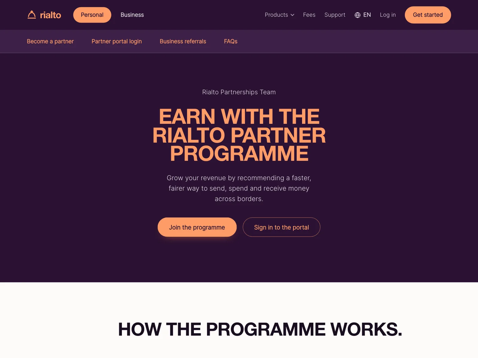 Partners page