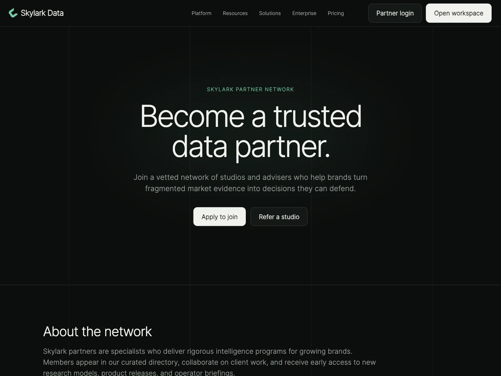 Partners page