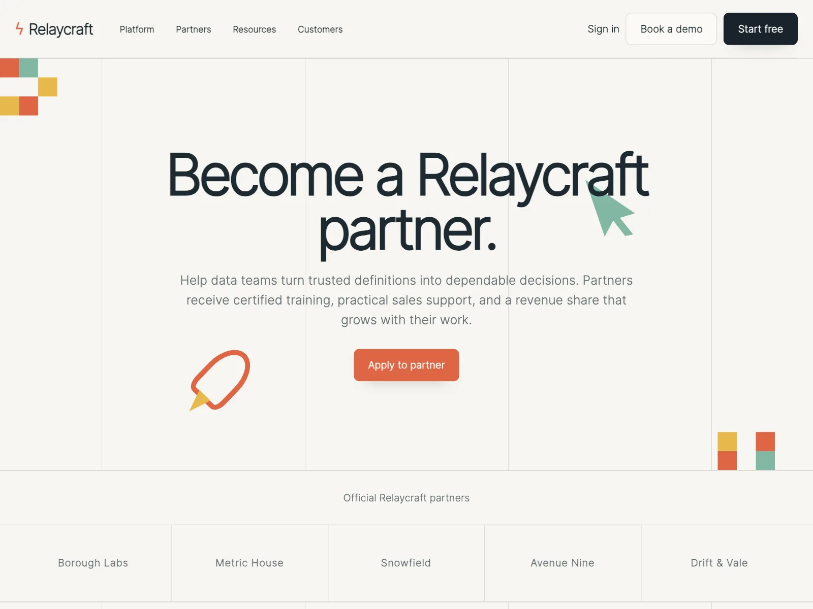 Partners page