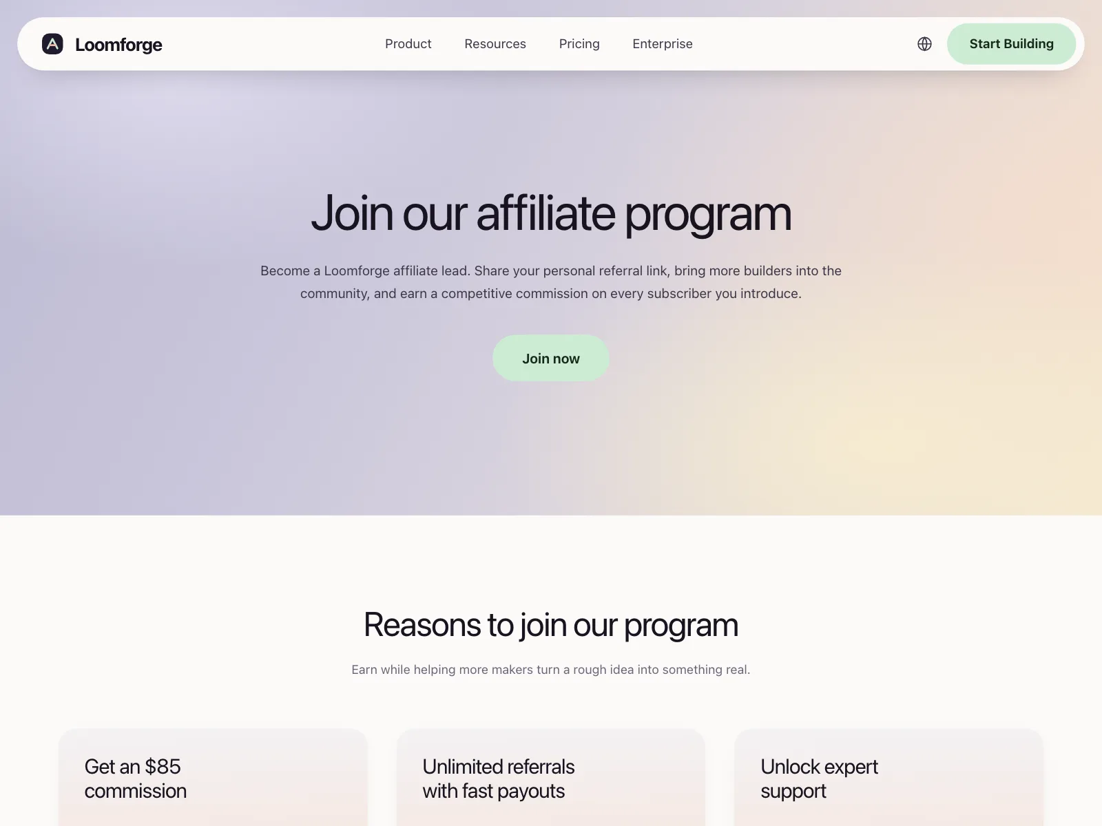 Partners page