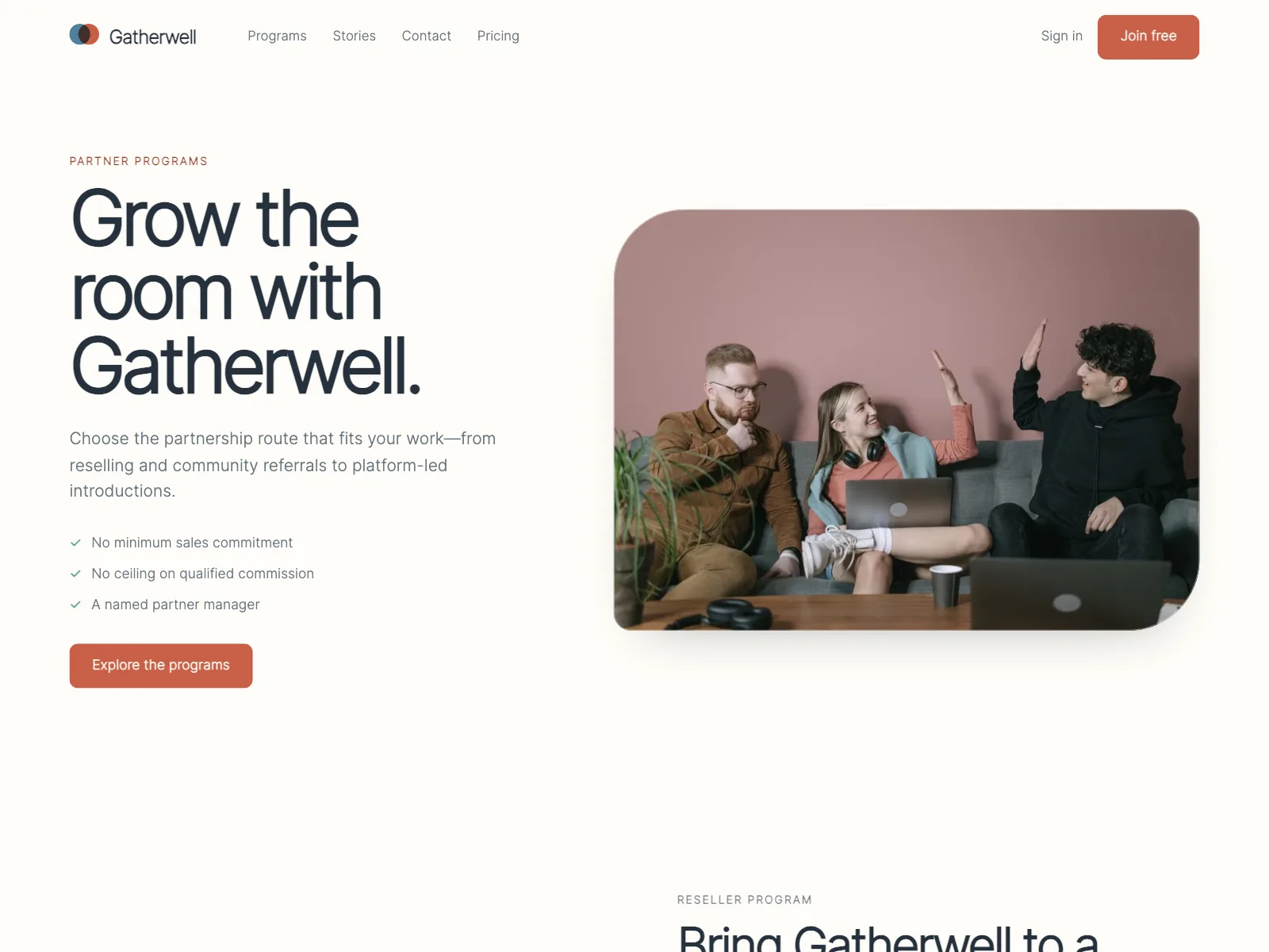 Partners page