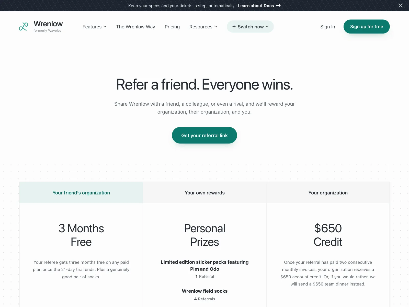 Partners page