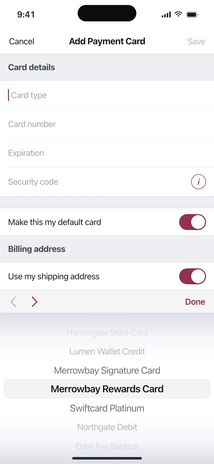 Payment Method