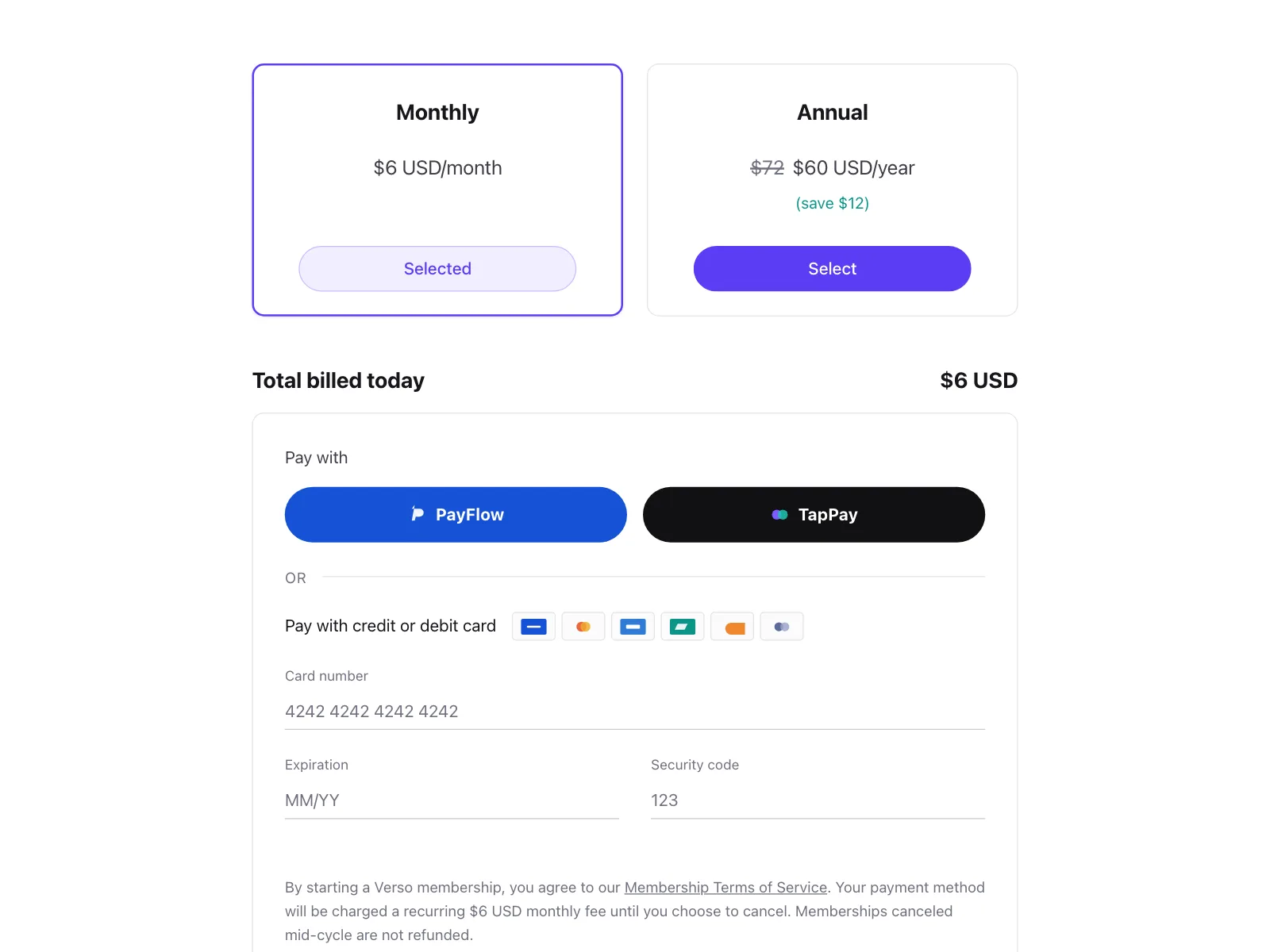 Payment Method