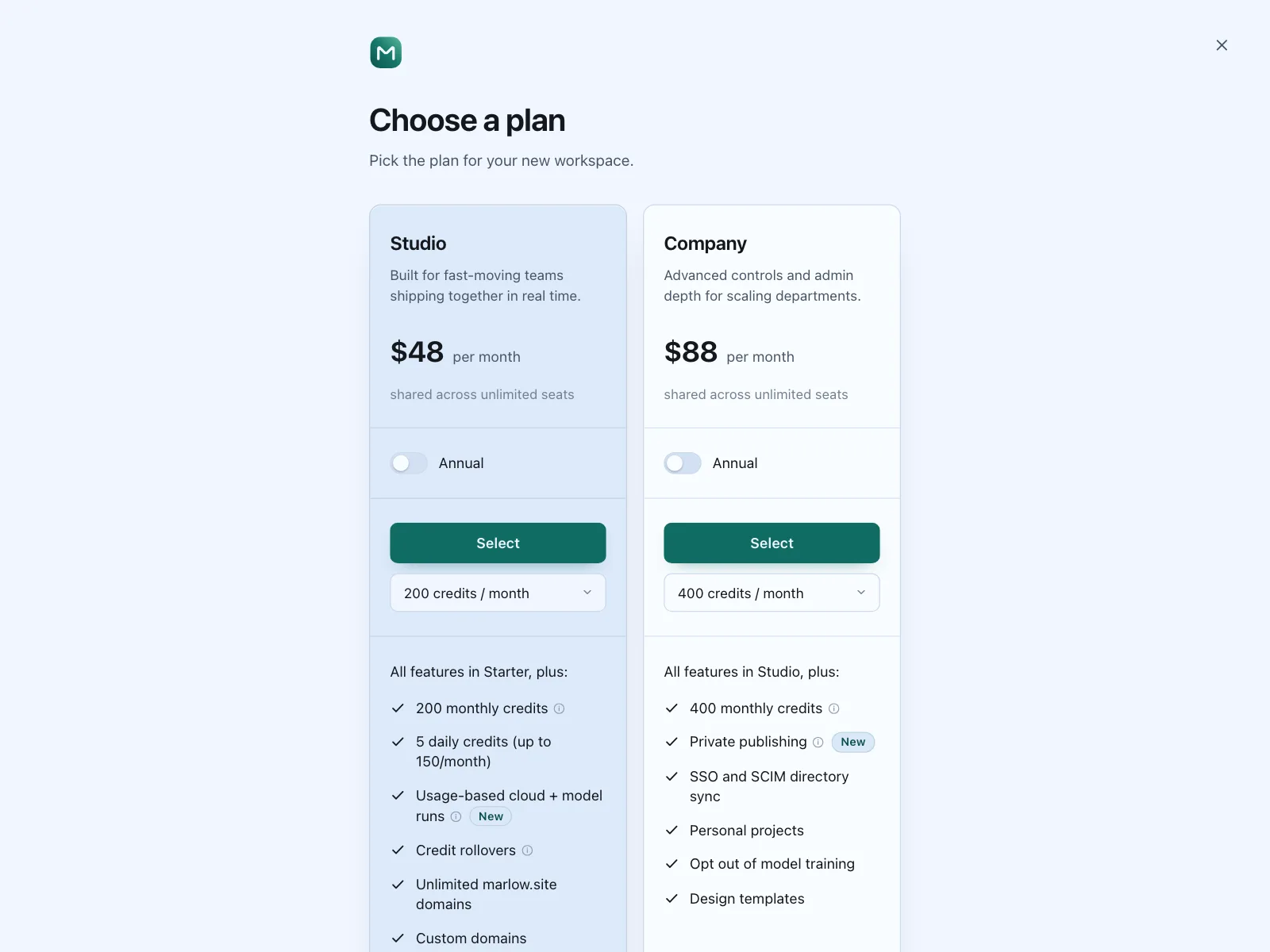 Pricing