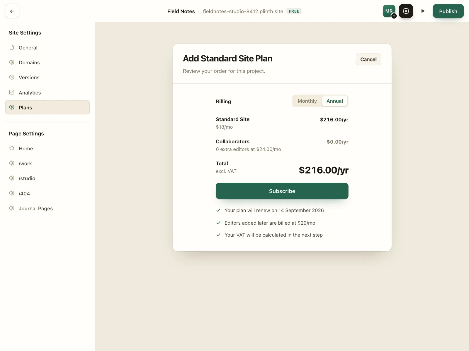Pricing