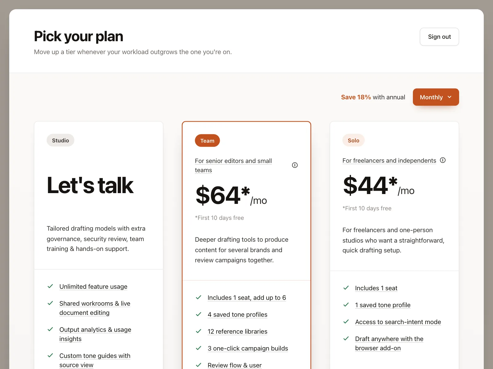 Pricing