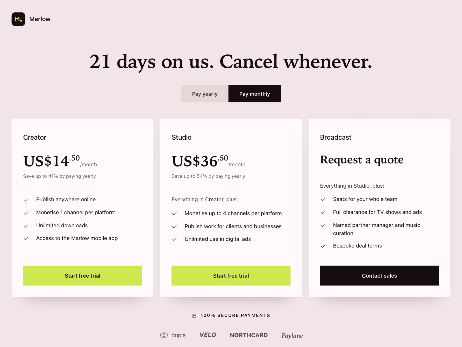 Pricing