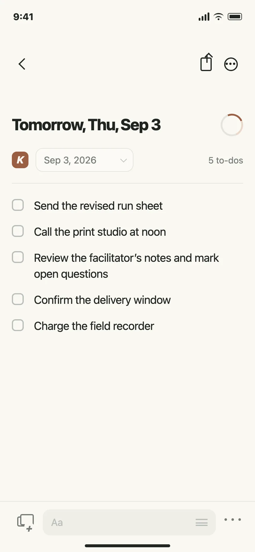 Project tracker