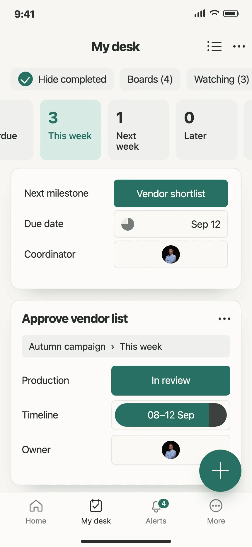 Project tracker