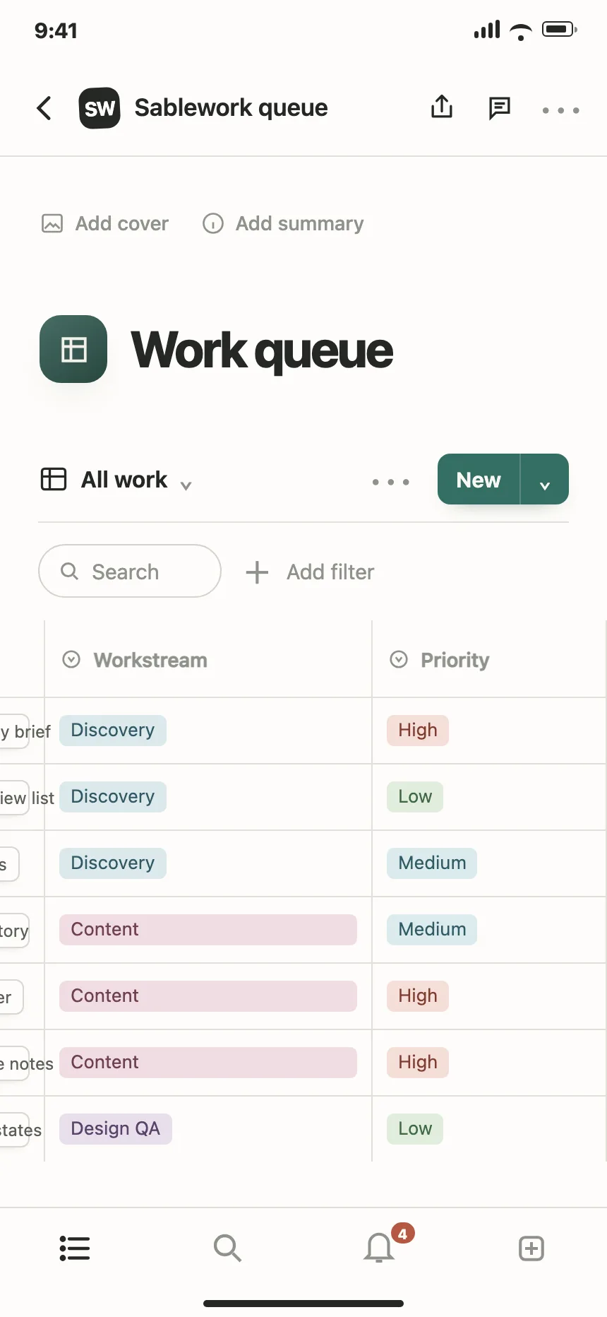 Project tracker