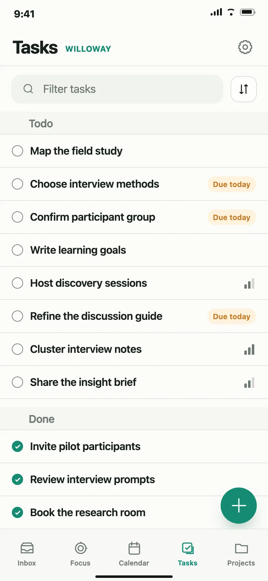 Project tracker