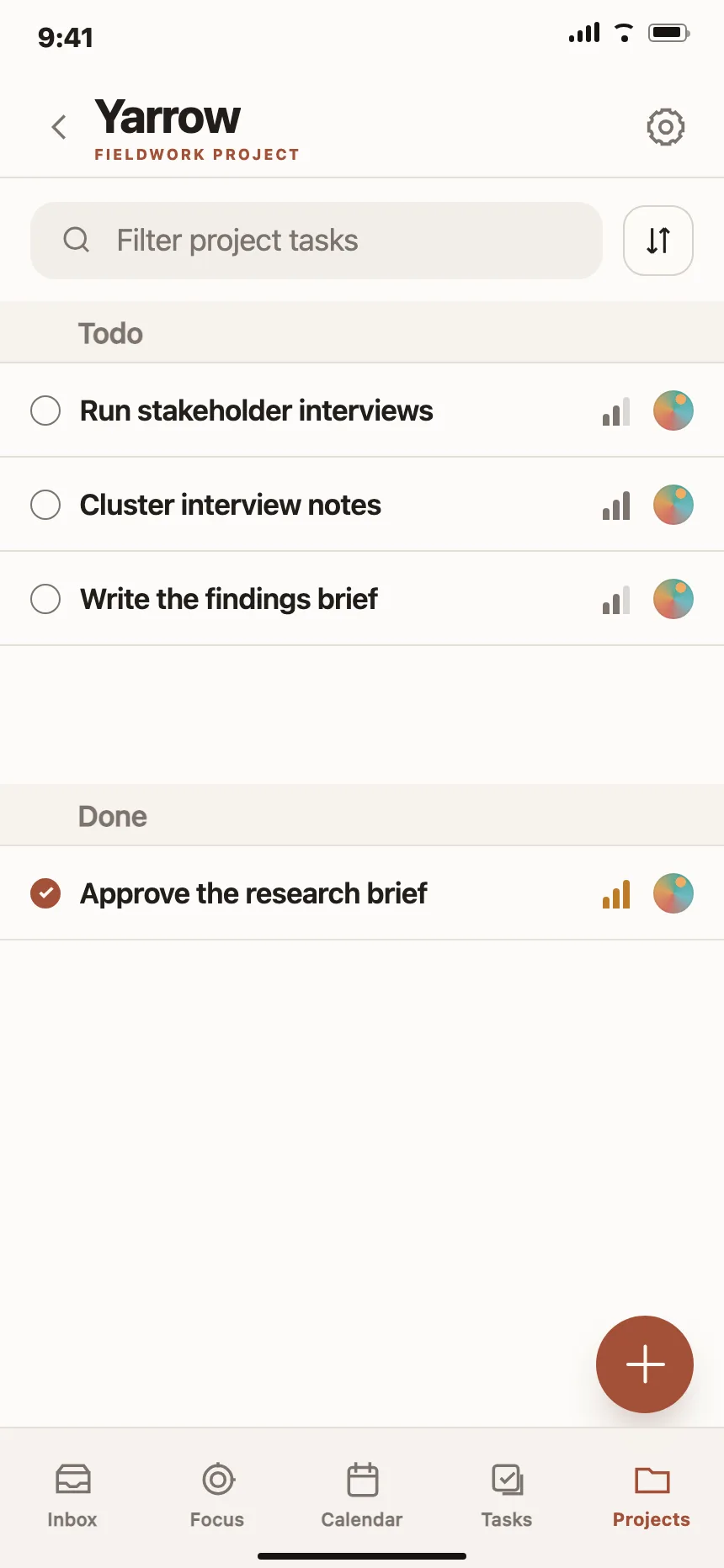 Project tracker