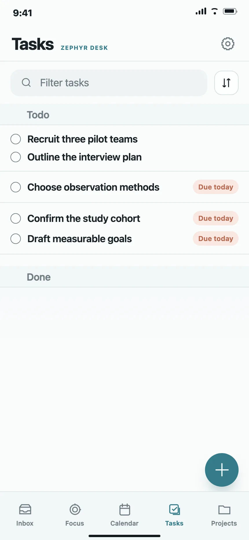 Project tracker