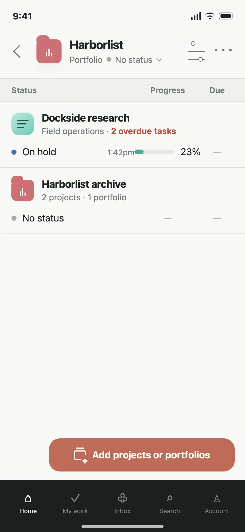 Project tracker
