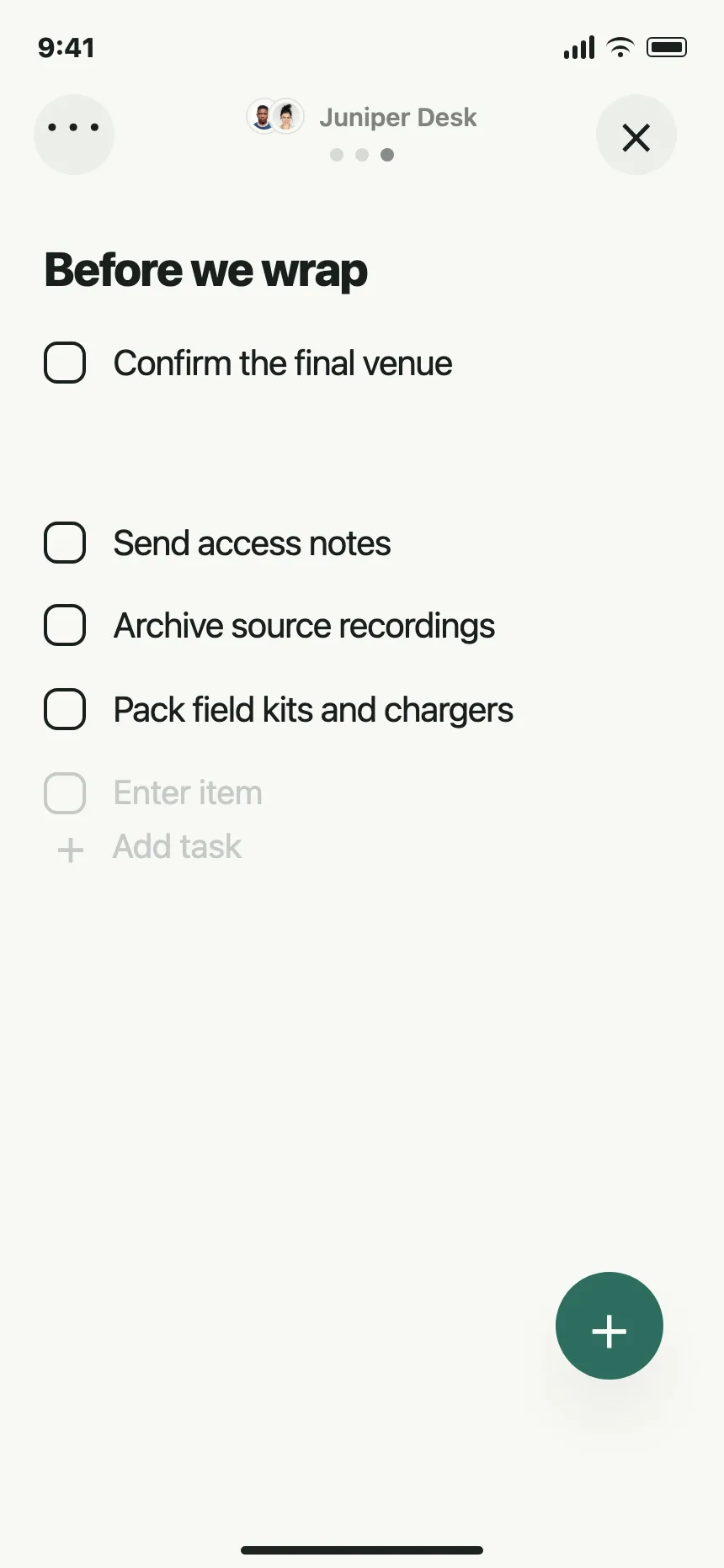 Project tracker