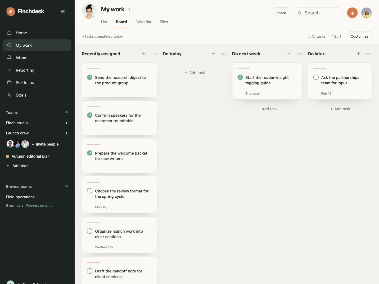 Project tracker
