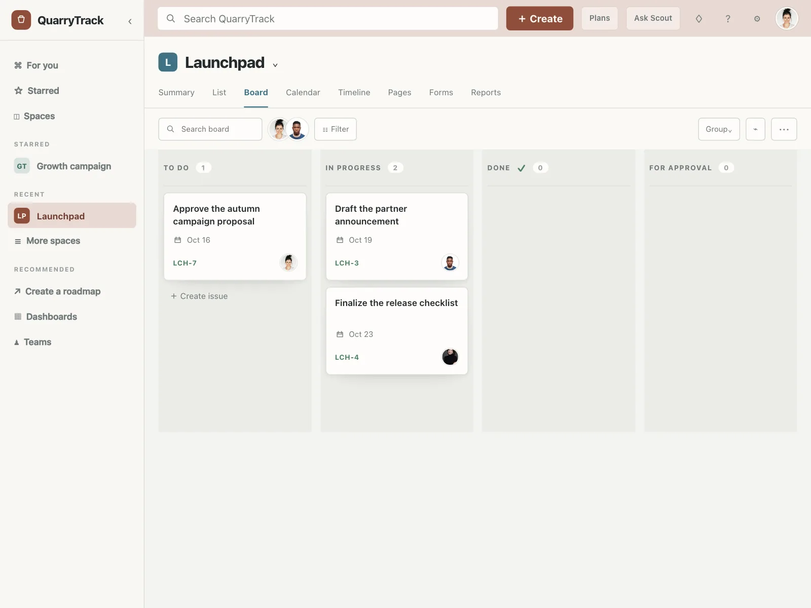 Project tracker