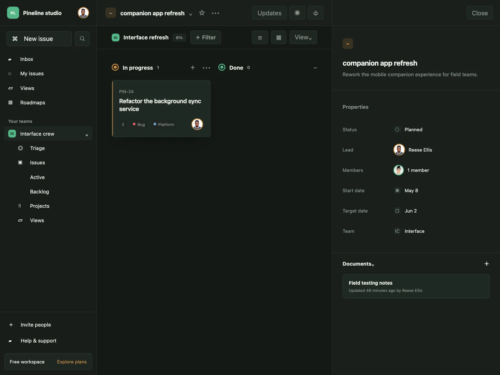 Project tracker
