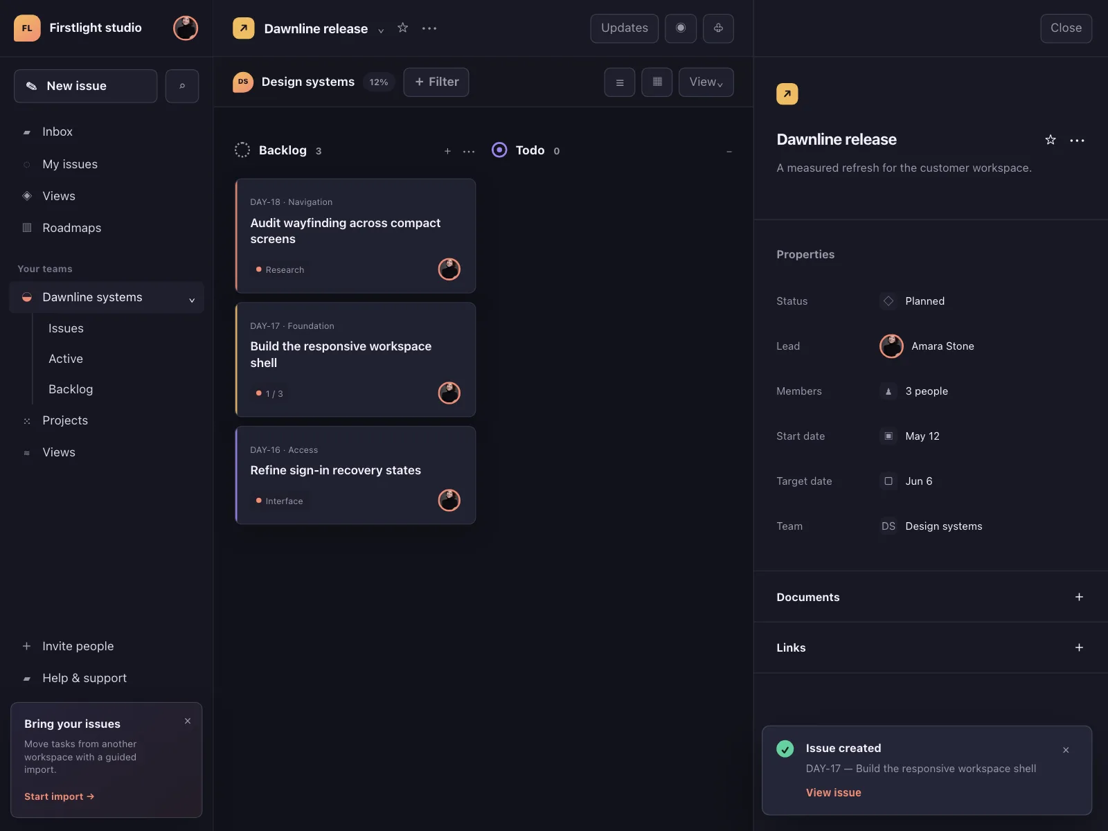 Project tracker