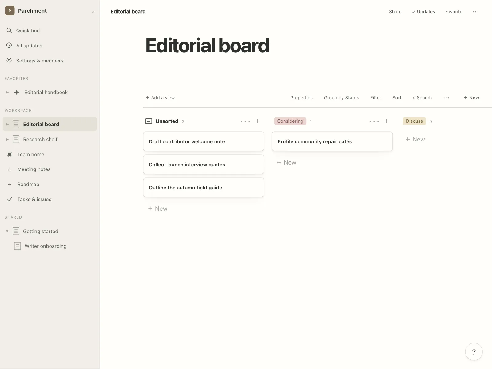 Project tracker