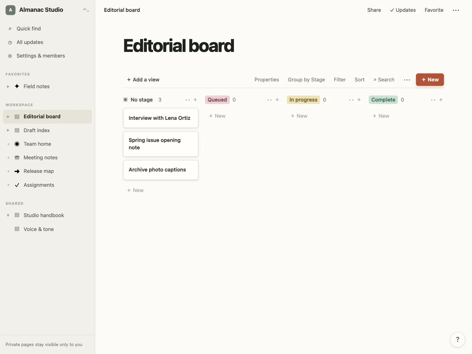 Project tracker