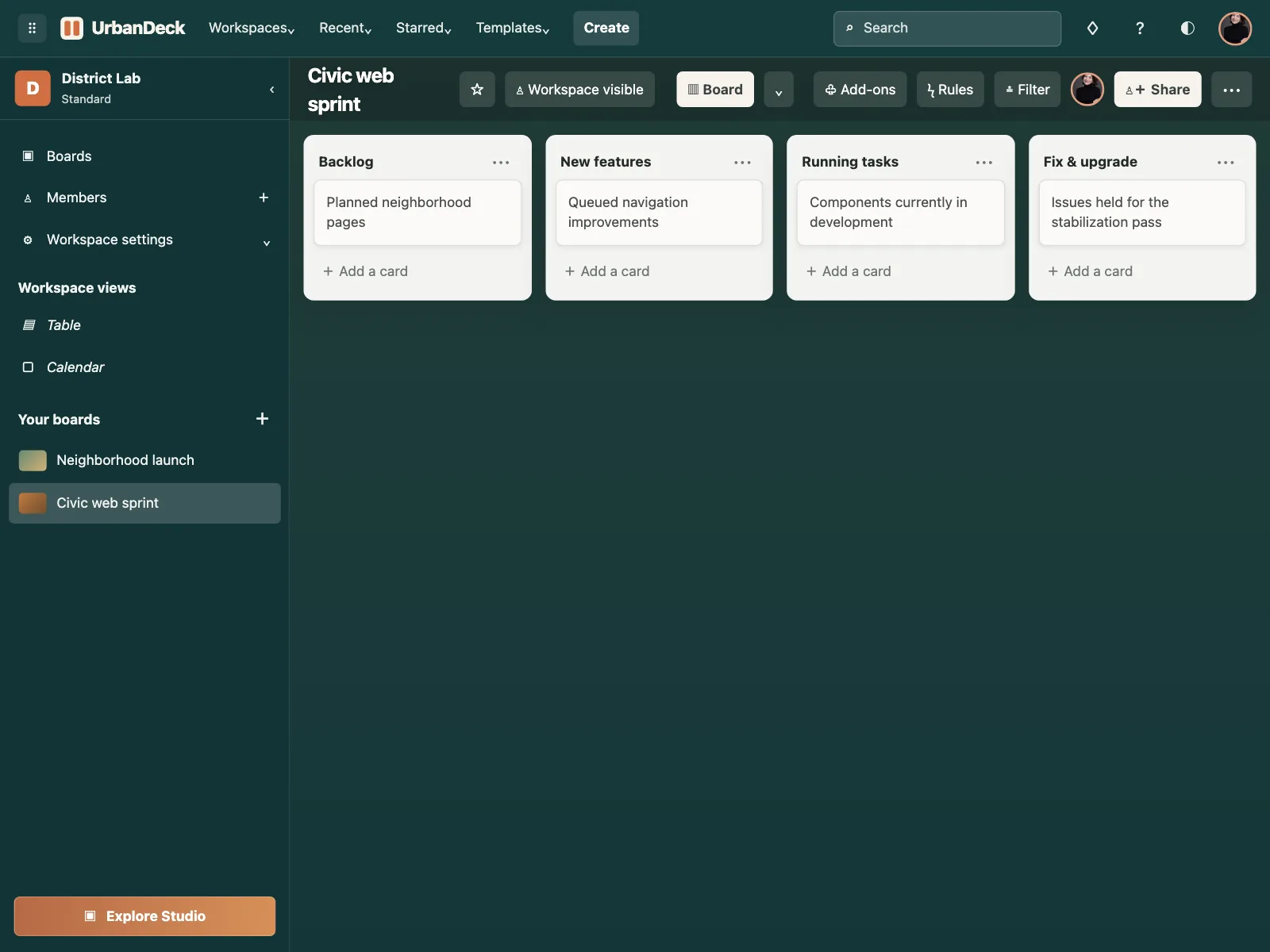 Project tracker