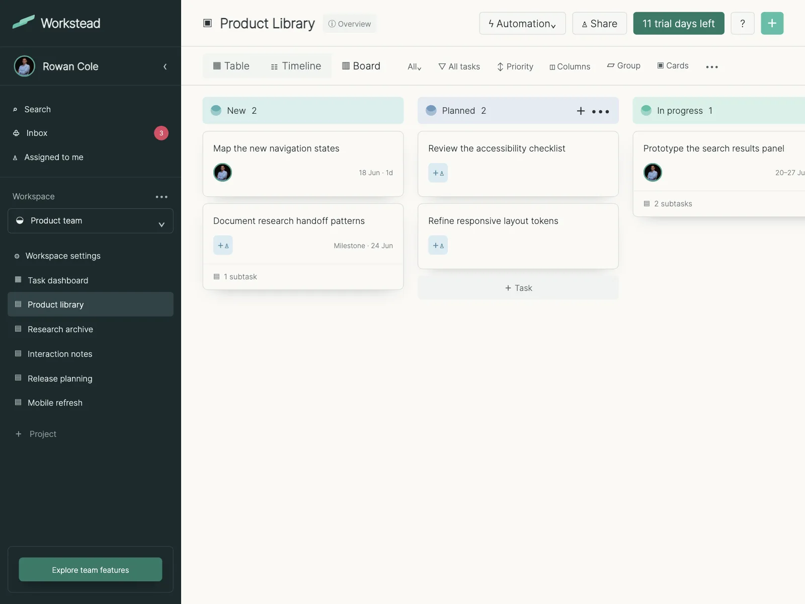 Project tracker