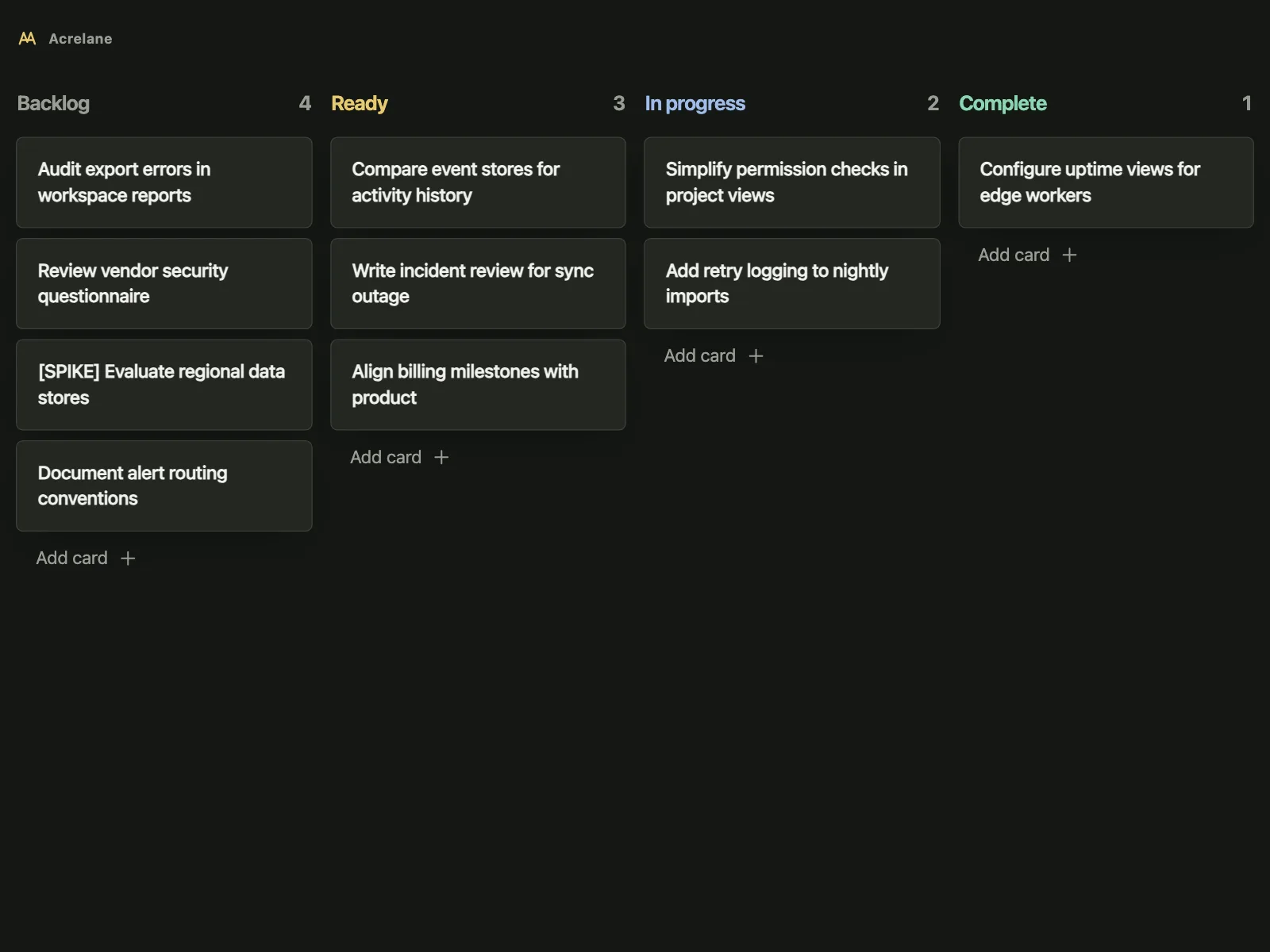Project tracker