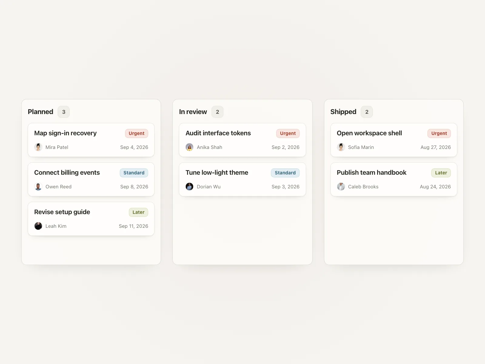 Project tracker