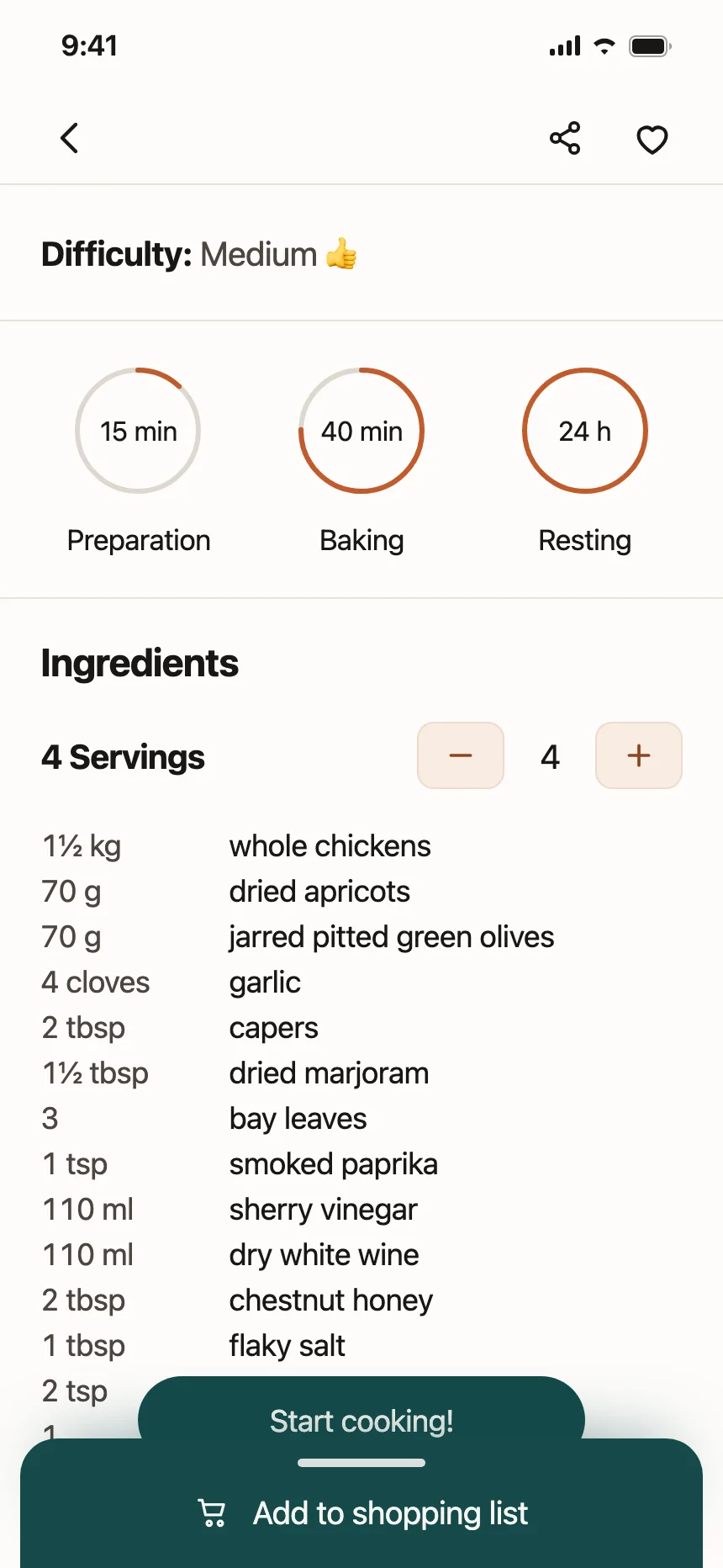 Recipe detail